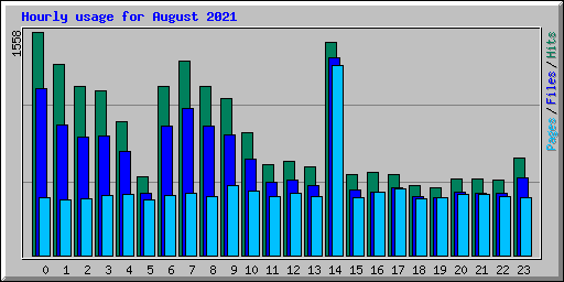 Hourly usage for August 2021