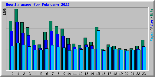 Hourly usage for February 2022